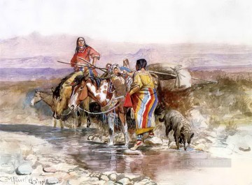  american - thirsty 1898 Charles Marion Russell American Indians